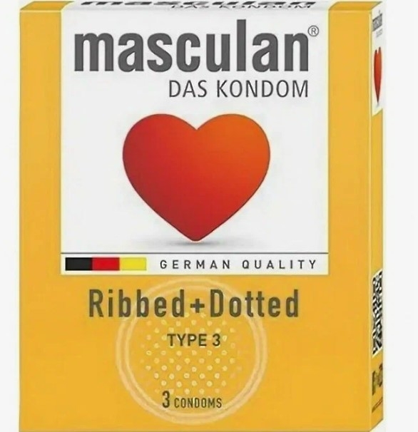 Презервативы Masculan Classic 3 , 3 шт. С колечками и пупырышками (Dotty+Ribbed)