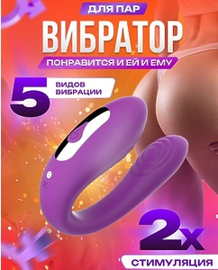 Двойной вибратор с пультом для пар