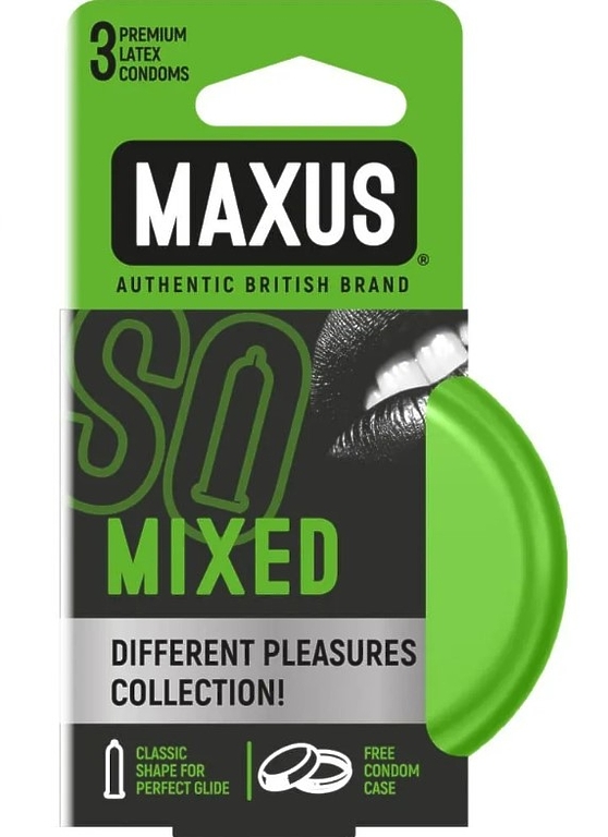 ПРЕЗЕРВАТИВЫ "MAXUS" MIXED №3 (набор) в металлическом кейсе