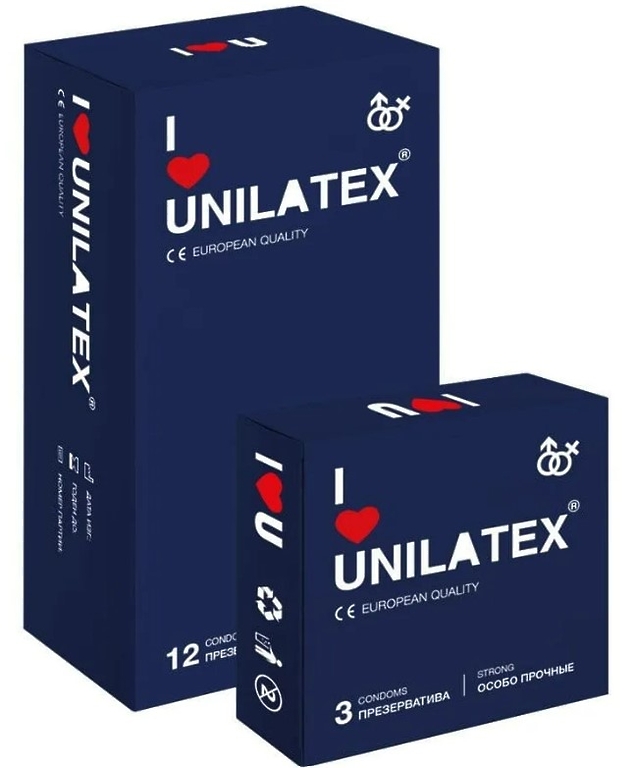 Extra Strong Особопрочные 3 шт. Unilatex презервативы
