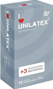 Ribbed Поверхность с кольцами 12 шт. Unilatex презервативы