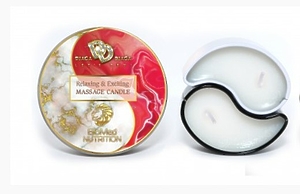 BMN-0070 МАССАЖНАЯ СВЕЧА RELAXING & EXCITING MASSAGE CANDLE "КЛУБНИКА В СЛИВКАХ" 30 мл