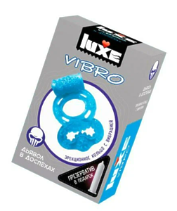 ВИБРОКОЛЬЦО LUXE VIBRO ДЬЯВОЛ В ДОСПЕХАХ + ПРЕЗЕРВАТИВ