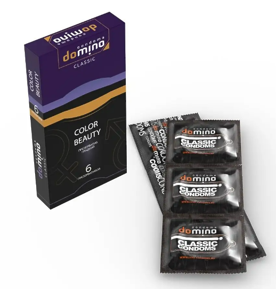 ПРЕЗЕРВАТИВЫ DOMINO CLASSIC COLOUR BEAUTY 6 штук