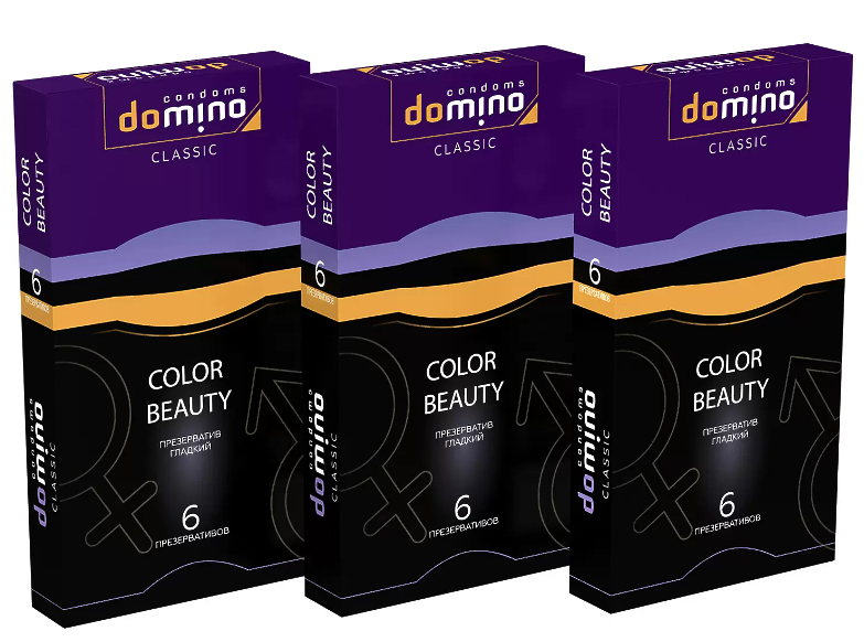 ПРЕЗЕРВАТИВЫ DOMINO CLASSIC COLOUR BEAUTY 6 штук