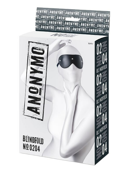 Маска Anonymo, PU кожа, черная, 24 см