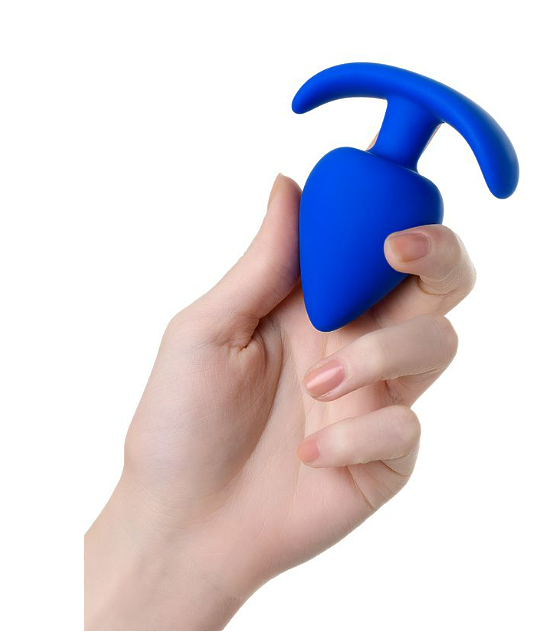 Анальная пробка A-Toys by TOYFA Nosh, силикон, синяя, 8,3 см