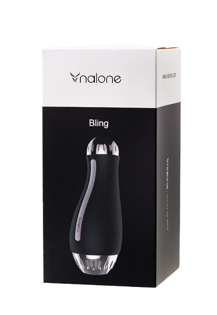 Мастурбатор нереалистичный Nalone Bling, TPE, чёрный, 19,8 см