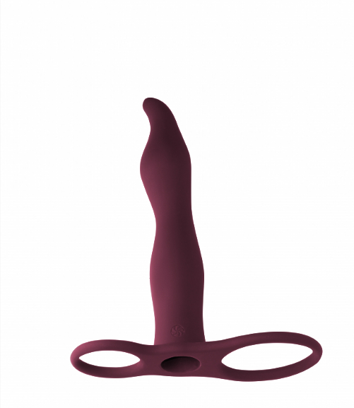 ВИБРОНАСАДКА ДЛЯ ДВОЙНОГО ПРОНИКНОВЕНИЯ PURE PASSION FLIRTINI WINE RED