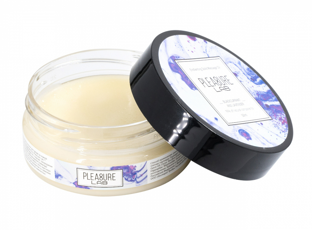 ТВЕРДОЕ МАССАЖНОЕ МАСЛО PLEASURE LAB ENCHANTING ЧЕРНАЯ СМОРОДИНА И ЛАВАНДА 50 МЛ