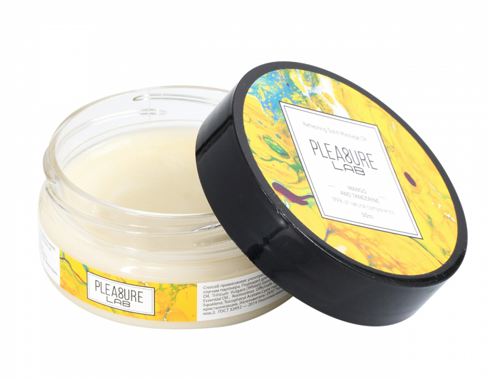 ТВЕРДОЕ МАССАЖНОЕ МАСЛО PLEASURE LAB REFRESHING МАНГО И МАНДАРИН 50 МЛ