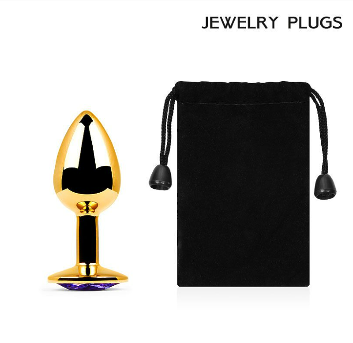GOLDEN PLUG SMALL (втулка анальная) цвет кристалла светло-филетовый, L 72 мм, D 28 мм, вес 50 г 