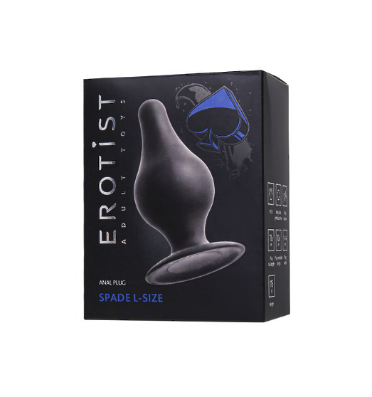 Анальная втулка Erotist Spade L, сайлекспан, чёрный, 11 см