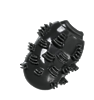 Мастурбатор нереалистичный MEN'S MAX CAPSULE 05 STEP, TPE, черный, 8 см (В ЗИПЛОКЕ)
