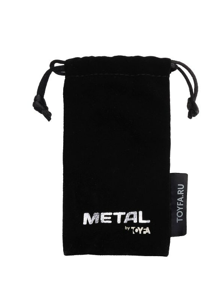 Анальная втулка Metal by TOYFA, металл, серебряная, с красным кристаллом, 8 см, Ø 3,5 см, 95 г