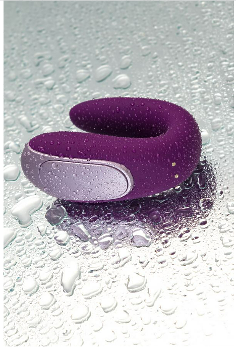 Стимулятор для пар Satisfyer Double Fun Connect App, с пультом ДУ, силикон, фиолетовый, 9 см