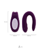 Многофункциональный стимулятор для пар Satisfyer Partner Double Joy, силикон, фиолетовый, 18 см.