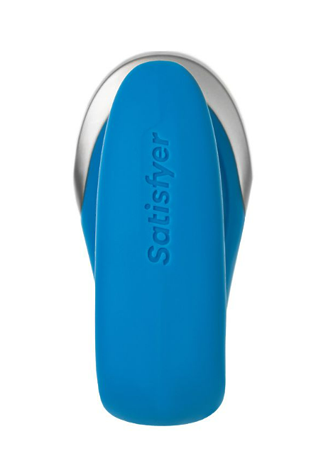 Многофункциональный стимулятор для пар Satisfyer Partner Double Love, силикон, синий, 9 см