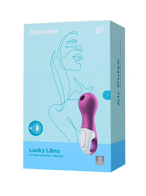 Вакуум-волновой бесконтактный стимулятор клитора Satisfyer Lucky Libra, силикон, красный, 15,7 см
