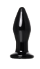 Стеклянная вибровтулка Sexus Glass, стекло, черная, 10,5 см
