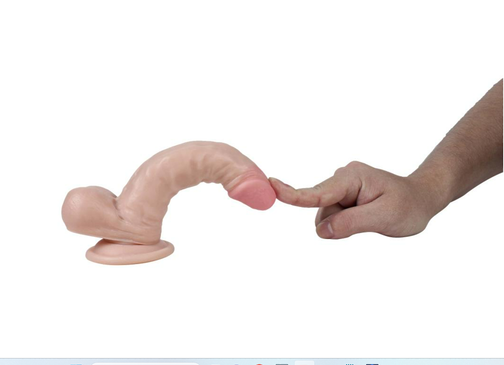 Реалистичный фаллоимитатор REAL с мошонкой на присоске, PVC, 17x3,5 см.