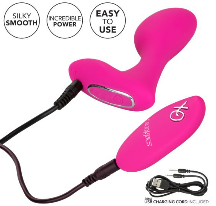Перезаряжаемый массажер с управлением при помощи пульта CalExotics Silicone Remote G Spot Arouser