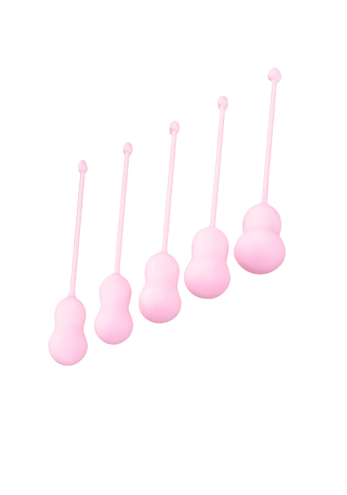 НАБОР ВАГИНАЛЬНЫХ ШАРИКОВ FLOVETTA BY TOYFA TULIPS, СИЛИКОН, РОЗОВЫЙ, 5,3 СМ