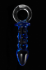 АНАЛЬНАЯ ВТУЛКА SEXUS GLASS, СТЕКЛО, СИНЯЯ, 16 СМ, Ø 3,5 СМ