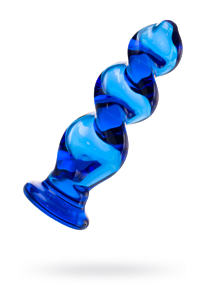 АНАЛЬНАЯ ВТУЛКА SEXUS GLASS, СТЕКЛО, СИНЯЯ, 12 СМ, Ø 3,5 СМ