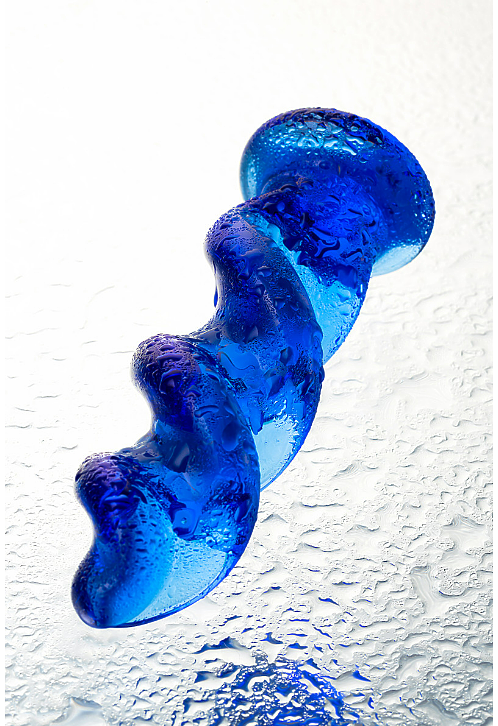 АНАЛЬНАЯ ВТУЛКА SEXUS GLASS, СТЕКЛО, СИНЯЯ, 12 СМ, Ø 3,5 СМ
