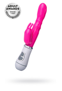 ВИБРАТОР С КЛИТОРАЛЬНЫМ СТИМУЛЯТОРОМ TOYFA A-TOYS, TPE, РОЗОВЫЙ, 20 СМ