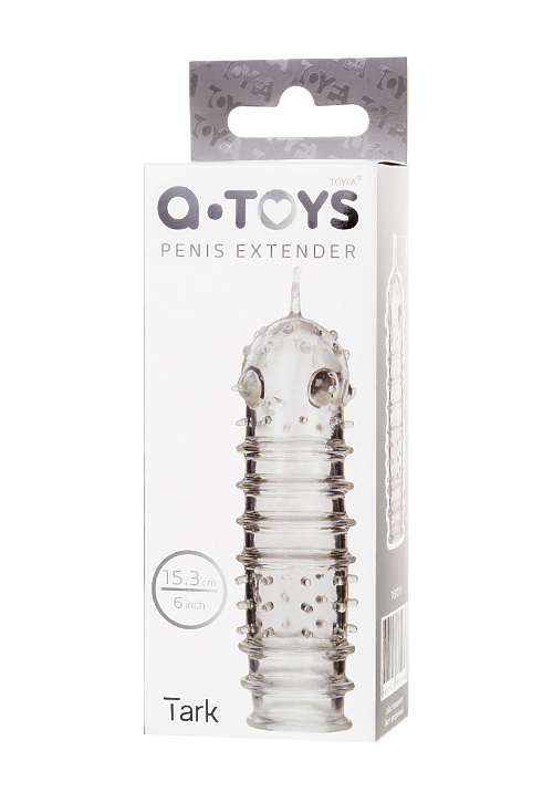 НАСАДКА НА ПЕНИС TOYFA A-TOYS TARK, TPR, ПРОЗРАЧНЫЙ, 15,3 СМ