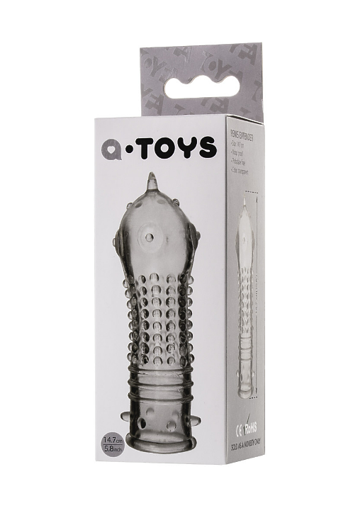 НАСАДКА НА ПЕНИС TOYFA A-TOYS, TPR, ПРОЗРАЧНЫЙ, 14,7 СМ