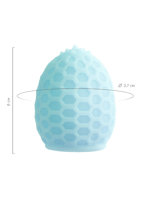 МАСТУРБАТОР A-TOYS PUFL, БИРЮЗОВЫЙ, ТРЕ, 6 СМ Ø 2,7 СМ