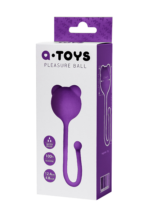 ВАГИНАЛЬНЫЙ ШАРИК A-TOYS BY TOYFA TIGO, СИЛИКОН, ФИОЛЕТОВЫЙ, 12,4 СМ, Ø 2,7 СМ