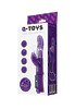 ВИБРАТОР С КЛИТОРАЛЬНЫМ СТИМУЛЯТОРОМ TOYFA A-TOYS, TPR, ФИОЛЕТОВЫЙ, 22,5 СМ