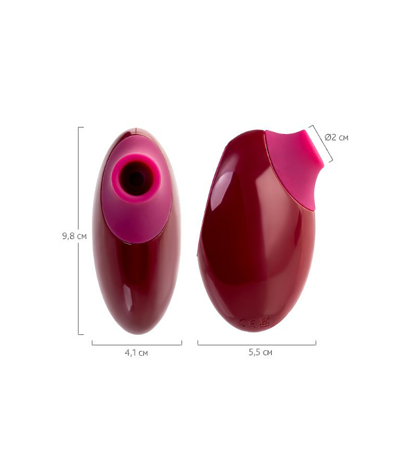 Вакуумный стимулятор клитора TOYFA A-Toys Myrty, бордовый, 9,8 см