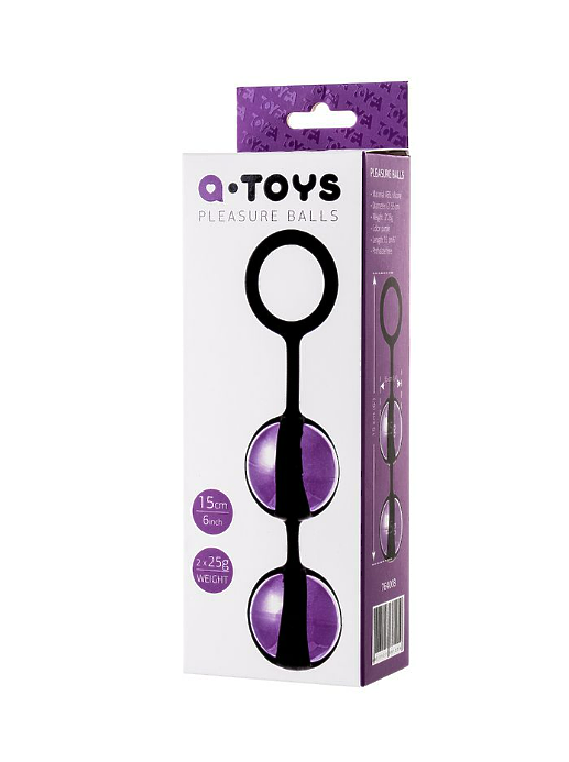Вагинальные шарики TOYFA A-Toys Tona, ABS пластик, фиолетовый, 15 см