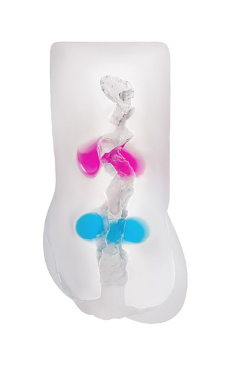 Мастурбатор реалистичный TOYFA Juicy Pussy Crystal Wave, TPE, 13,5 см