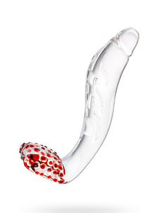 Нереалистичный фаллоимитатор Sexus Glass, стекло, прозрачный, 17,5 см