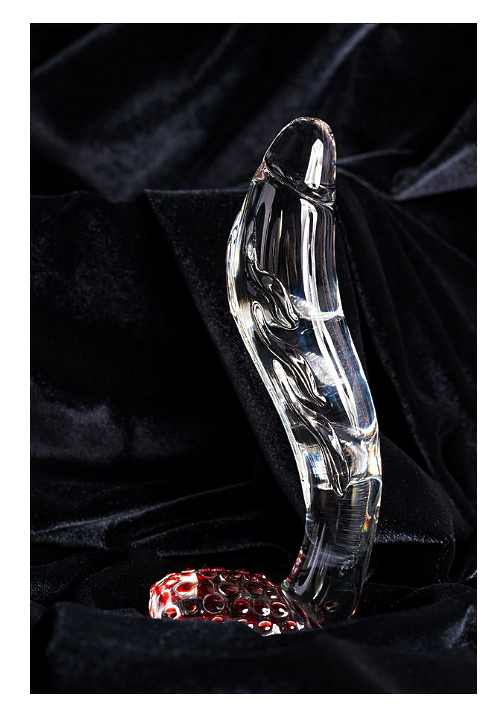 Нереалистичный фаллоимитатор Sexus Glass, стекло, прозрачный, 17,5 см