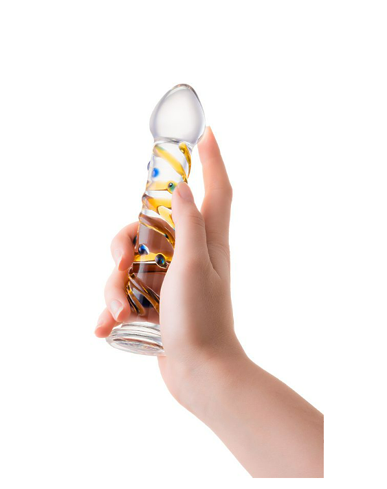 Нереалистичный фаллоимитатор Sexus Glass, стекло, прозрачный, 17,5 см, ПРЯМОЙ