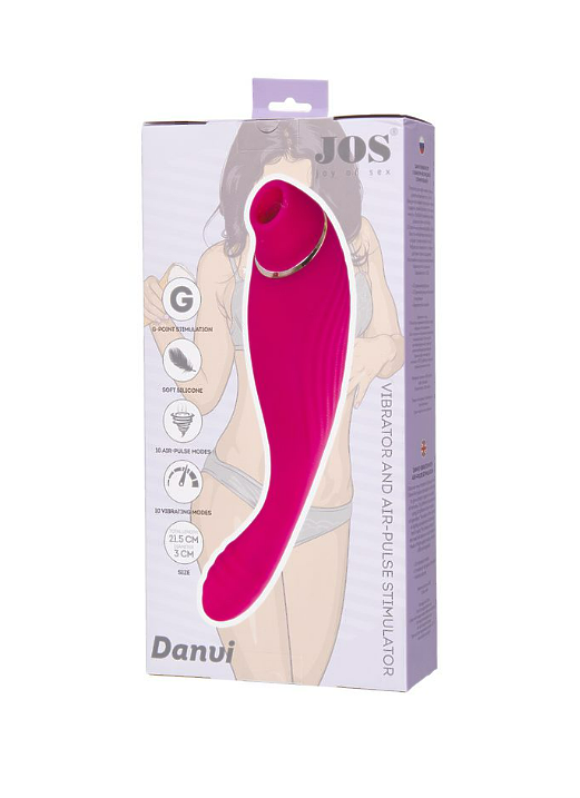 Вакуум-волновой стимулятор клитора JOS Danvi, силикон, розовый, 21,5 см