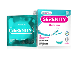 Serenity ULTRA THIN 3 шт. Ультратонкие Натуральные Презервативы