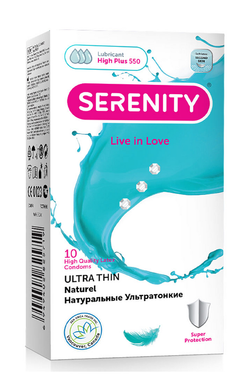 Serenity ULTRA THIN 10 шт. Ультратонкие Натуральные Презервативы