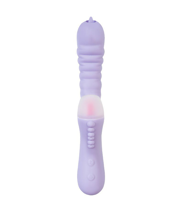 Вибратор с функцией Up&Down JOS SPINNY, силикон, фиолетовый, 23 см