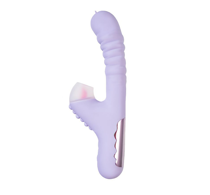 Вибратор с функцией Up&Down JOS SPINNY, силикон, фиолетовый, 23 см