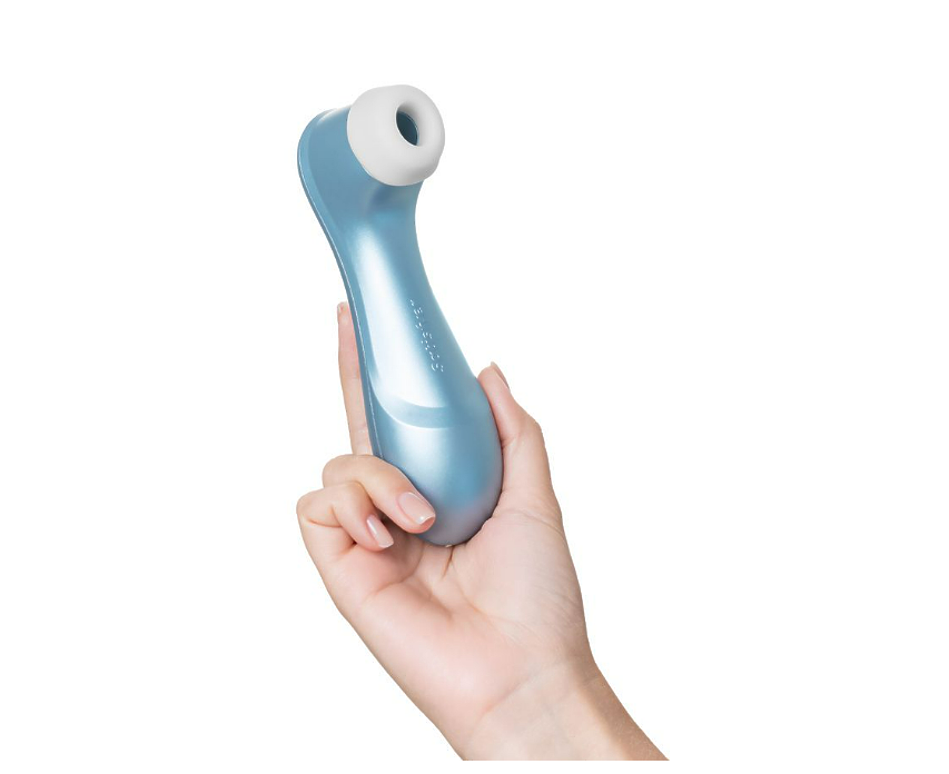 Вакуум-волновой бесконтактный стимулятор клитора Satisfyer PRO 2, силикон, голубой, 16,5 см