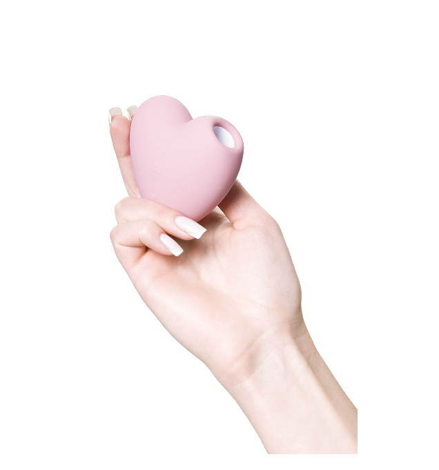 Вакуум-волновой стимулятор клитора с вибрацией Satisfyer Cutie Heart, силикон, розовый, 7,7 см