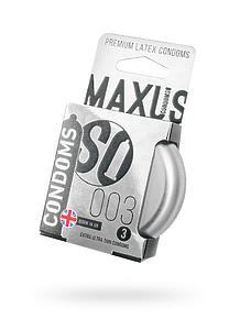 Презервативы Maxus 003, ультро-тонкие, латекс, железный кейс, 3 шт.